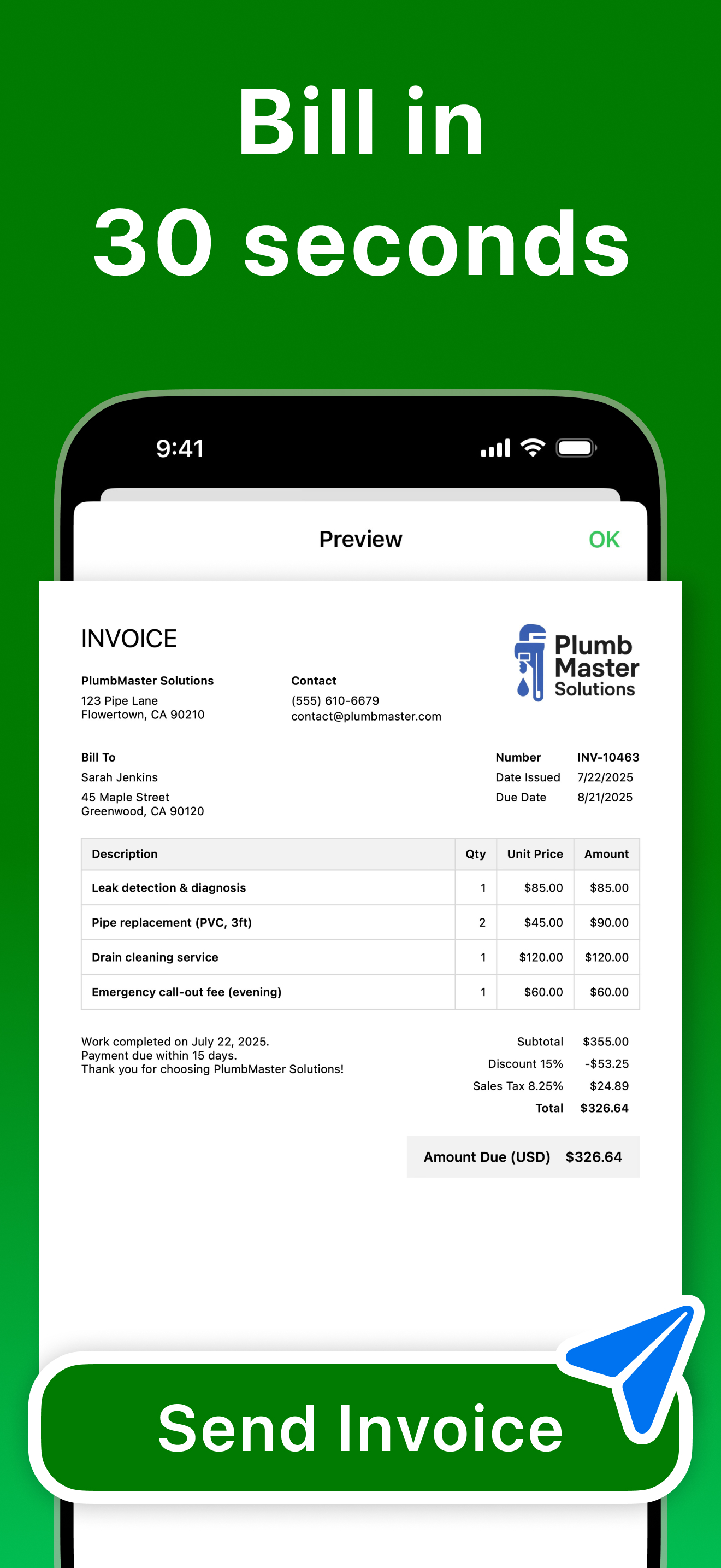 Invoice Screenshot 1